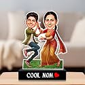 ZOCI VOCI Personalized Caricature for Mom – “Cool Mom” Custom Photo Cartoon Standee | Fun &amp; Unique Gift for Mother | Birthday &amp; Mother’s Day Gift from Son/Daughter