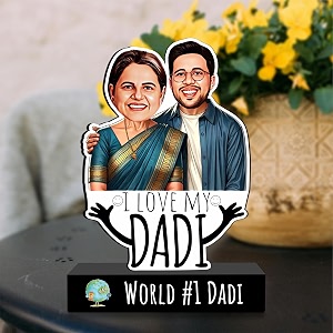zoci voci worlds 1 dadi personalized caricature  custom photo cartoon standee  unique gift for grandmother birthday  gift from grandchildren