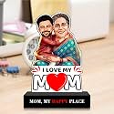ZOCI VOCI Personalized Caricature for Mom – Custom Photo Cartoon Standee | “My Happy Place” Gift for Mother | Unique Birthday &amp; Mother’s Day Gift from Son/Daughter