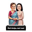 ZOCI VOCI Personalized Caricature � Fun Customized Gift for Mom from Son/Daughter | Unique Birthday &amp; Mother�s Day Gift (Meri Duniya)