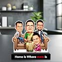 ZOCI VOCI Personalized Caricature � Fun Customized Gift for Mom from Son/Daughter | Unique Birthday &amp; Mother�s Day Gift (Home is Where Mom Is)