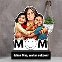 ZOCI VOCI Personalized Caricature for Mom – Custom Photo Cartoon Standee Gift | Unique Birthday &amp; Mother’s Day Gift from Son/Daughter | Emotional Gift “Jahan Maa Wahan Sukoon”