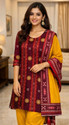 ZOCOLA Printed Kurta TrouserPant Dupatta Set