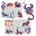 Zodiac Resin Molds, 12 Constellation Animals Keychain Silicone Mold, Unique Epoxy Resin Casting Molds, Pendant Mold for DIY Jewelry Pendant Earrings Necklace Art Crafts Keychain Halloween Decor