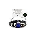 Zodiac Signs Spirit Bracelet Zodiac Bracelet for Women Men Adjustable 12 Constellation Bracelet Multilayer Zodiac Black Leather Bracelets Zodiac Sign Wrap Bracelet for Women Men Birthday Jewelry