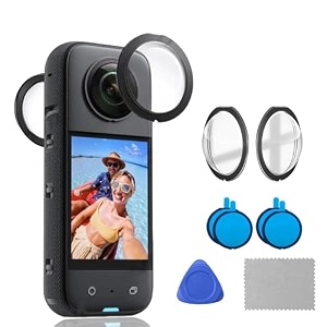insta 360 one x3 dual side lens protector guard sticky tempered for insta360 action camera lens cover dust proof anti-strach protective x3 lens