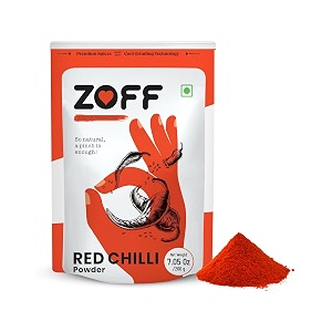 zoff red chilli powder with natural oils - premium-quality pure amp unadulterated lal mirch powder  sourced from hand-picked red chillies - freshness amp aroma preserved - mirchi powder 200gms