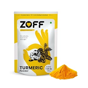 zoff turmeric powder - haldi powder - rich in curcumin antioxidant amp anti-inflammatory benefits - net weight 200 g