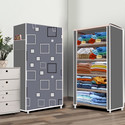Zofiy 5 Layer Awesome box Print PP Collapsible Wardrobe (Finish Color - Awesome box Modern Print, DIY(Do-It-Yourself))