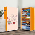 Zofiy 5 Layer Awesome Momes Print PP Collapsible Wardrobe (Finish Color - Awesome Momes Modern Print, DIY(Do-It-Yourself))