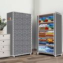 Zofiy 5 Layer Cabinet print PP Collapsible Wardrobe (Finish Color - Cabinet Modern Print, DIY(Do-It-Yourself))