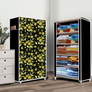 zofiy 5 layer daisy floral print pp collapsible wardrobe finish color - daisy floral modern print diydo-it-yourself
