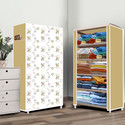 Zofiy 5 Layer Dogi print PP Collapsible Wardrobe (Finish Color - Dogi Modern Print, DIY(Do-It-Yourself))