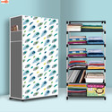 Zofiy PP Collapsible Wardrobe (Finish Color - Peacock Feather Modern Print, DIY(Do-It-Yourself))