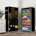 Zofiy 6 Shelf Premium Building Printed PP Collapsible Wardrobe