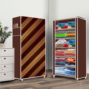 zofiy 6 shelf wall panel printed pp collapsible wardrobe finish color - wall panel elegant printed diydo-it-yourself