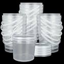 ZOFORTY 20 PCS 50 oz Slime Containers with Lids and Handles, Plastic 1500ml Storage Bucket Containers, Clear Slime Storage Case for Slime DIY Art Craft, Pigment, Small Tools, Part Material