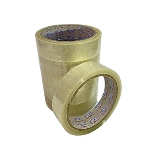 zohra 6 cello tape  1 inch 24mm x 65m transparent  pack of 6 rolls  multipurpose adhesive tape for office home and craft projects 6