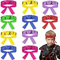 ZOIIWA 48Pcs Karate Headbands for Kids Karate Birthday Party Favor Colorful