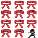 ZOIIWA 48Pcs Karate Headbands for Kids Karate Birthday Party Favor Red