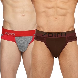 Zoiro Mens Cotton Solid Brief Combo Pack