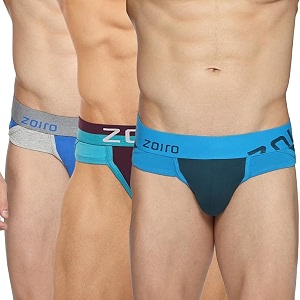 Zoiro Mens Cotton Solid Brief Combo Pack