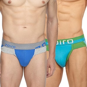 Zoiro Mens Cotton Solid Brief Combo Pack