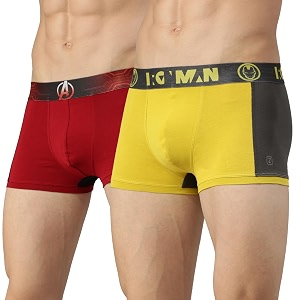 Zoiro Mens Marvel Character Cotton Trunk Combo