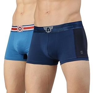 Zoiro Mens Marvel Character Cotton Trunk Combo