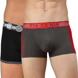 Zoiro Mens Marvel Character Cotton Trunk Combo