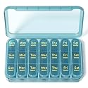 Zoksi Pill Organizer 3 Times a Day, 7 Day Weekly Pill Box