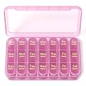 Zoksi Pill Organizer 3 Times a Day, 7 Day Weekly Pill Box