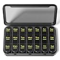 Zoksi Pill Organizer 3 Times a Day, 7 Day Weekly Pill Box