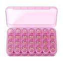 Zoksi Pill Organizer 4 Times a Day,7 Day Pill Box with Removable Daily Case