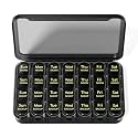 Zoksi Pill Organizer 4 Times a Day,7 Day Pill Box with Removable Daily Case