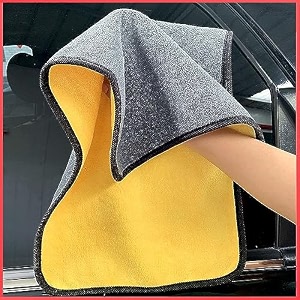 zollyss microfiber cleaning cloth 800 gsm for car  ultra thick dual layer car drying towel  super absorbent lint free scratch free microfiber cloth for car bike kitchen amp home 1 pc