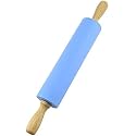 Zollyss Belan Rolling Pin | Non-Stick Silicone Surface with Wooden Handle for Smooth Dough Rolling | Lightweight, Durable, Easy to Clean Bakeware Tool for Kitchen use
