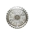 Hand Crafted White Metal German Silver Plate for Pooja with Weight 137gm