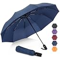 ZOMAKE Travel Umbrella Compact - 10 Ribs Portable Collapsible Umbrellas for Rain Windproof - Paraguas Automatic Small Folding Umbrella Lightweight Packable Umbrella for Women Men