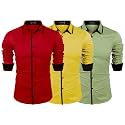 Zombom Combo of Men39s Cotton Blend Solid