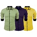 Zombom Combo of Men39s Cotton Blend Solid