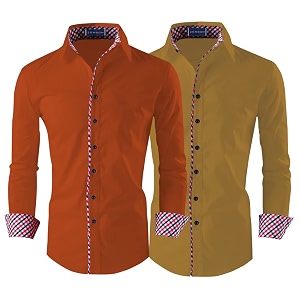 Zombom Combo of Mens Solid Regular Fit