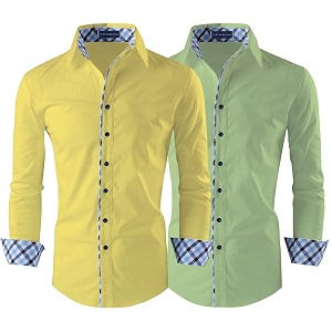 Zombom Combo of Mens Solid Regular Fit