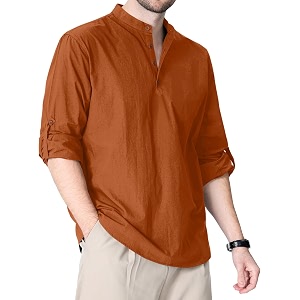 Zombom Cotton Polyester Blend Solid Casual Regular