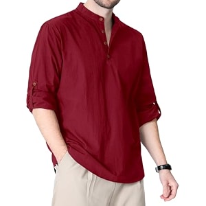 Zombom Cotton Polyester Blend Solid Casual Regular