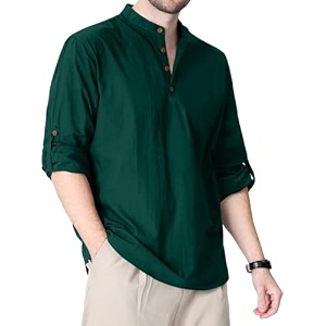 Zombom Cotton Polyester Blend Solid Casual Regular