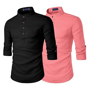 Zombom Mens Combo Cotton Polyester Blend Solid