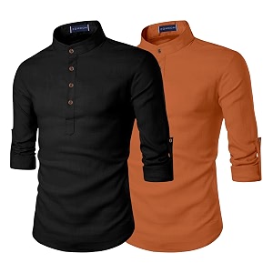 Zombom Mens Combo Cotton Polyester Blend Solid