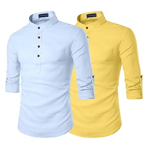 Zombom Mens Combo Cotton Polyester Blend Solid