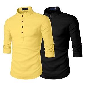 Zombom Mens Combo Cotton Polyester Blend Solid